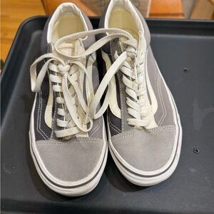 Vans Gray and White Athletic Shoes
